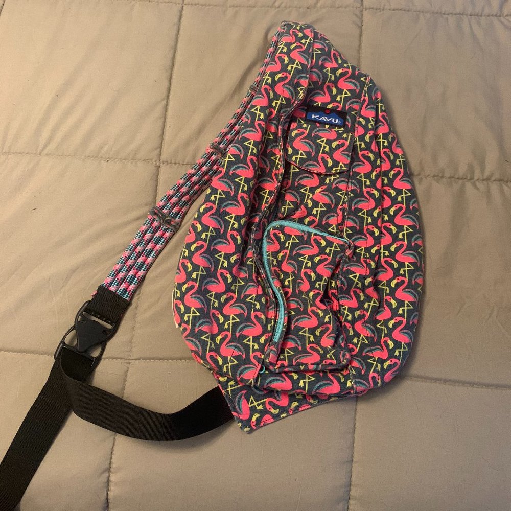 Kavu Rope Sling Bag - Pink Flamingo